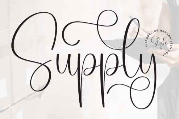 Supply: A Script Font for Elegant and Handwritten Designs